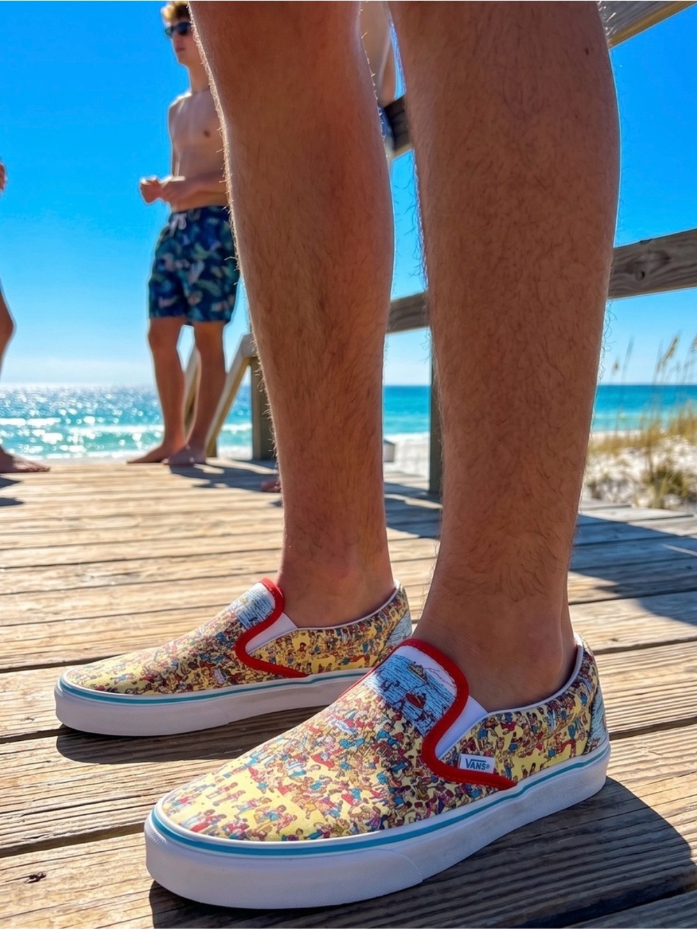 Vans x Where's Waldo Slip-On Shoes NEW!